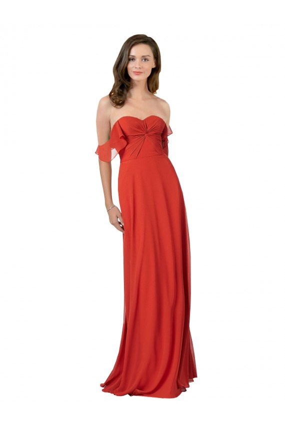Shop Chiffon A-Line Bridesmaid Dress with Ruched Bodice Sydney