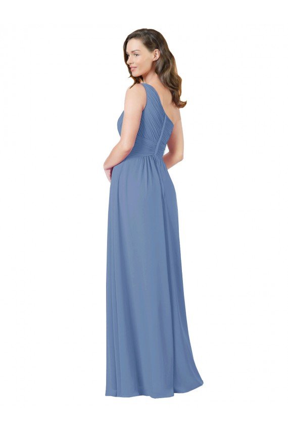 Shop Pleated One Shoulder Chiffon Bridesmaid Dress Sydney