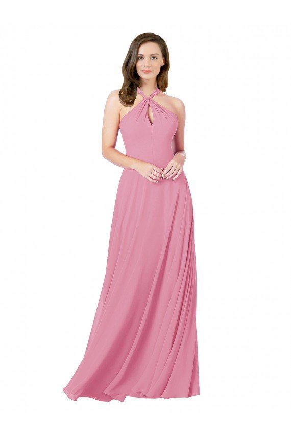 Shop Chiffon Bridesmaid Dress / Prom Dress with Keyhole Front Sydney