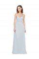 Slim A-Line Chiffon Bridesmaid Dress with Spaghetti Strap Gathered Bodice Sydney