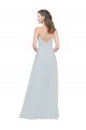 Slim A-Line Chiffon Bridesmaid Dress with Spaghetti Strap Gathered Bodice Sydney