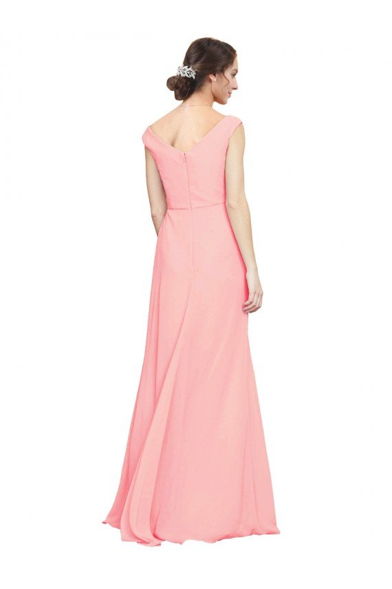 Luxe Chiffon Bridesmaid Dress with Shoulder Tip Gathered Bodice Sydney