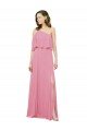 Shop Sleeved One Shoulder Chiffon Bridesmaids Dress with Draped Ruffle Overlay Sydney