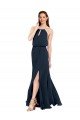 Shop Grecian Style Halter Chiffon Bridesmaid Dress with Keyhole and Slit Sydney