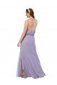 Shop Grecian Style Halter Chiffon Bridesmaid Dress with Keyhole and Slit Sydney