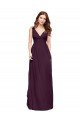 Shop Plunging V-Neckline Long Chiffon Bridesmaid Dress with Deep V-Back Sydney