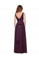 Shop Plunging V-Neckline Long Chiffon Bridesmaid Dress with Deep V-Back Sydney