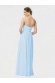 Shop Full Length Chiffon Bridesmaid Dress with Deep Sweetheat and Shirred Bodice Sydney