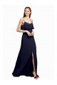 Shop Draped Long Chiffon Bridesmaid Dress with Straps and Layers Sydney