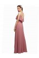 Shop Draped Long Chiffon Bridesmaid Dress with Straps and Layers Sydney