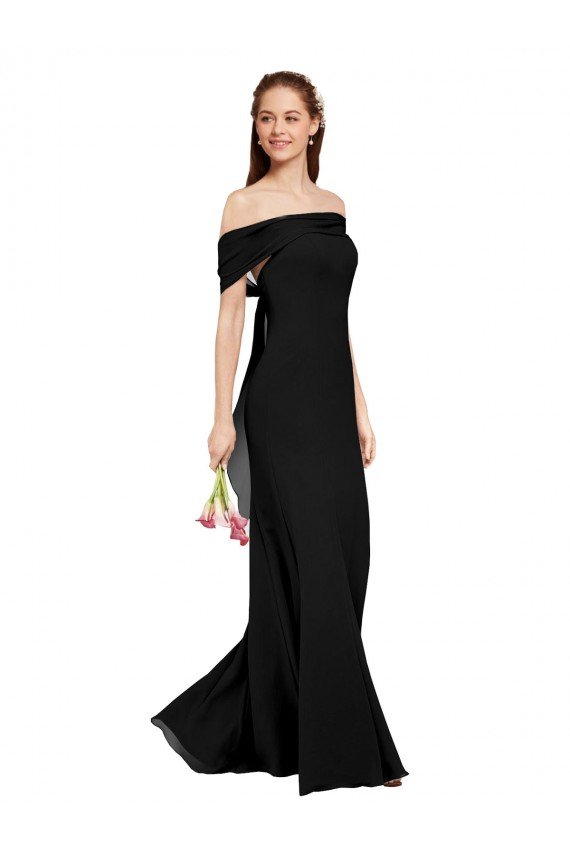 Shop Fit and Flare Long Chiffon Bridesmaid Dress / Prom Dress with Sash and Open Back Sydney