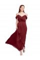 Shop Grecian Inspired Draped Off the Shoulder Long Chiffon Bridesmaid Dress Sydney