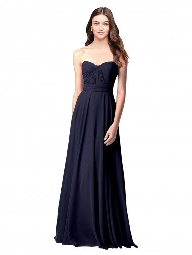 Shop Luxe Chiffon Bridesmaid Dress with Sweetheart Neckline and Shirred Bodice Sydney