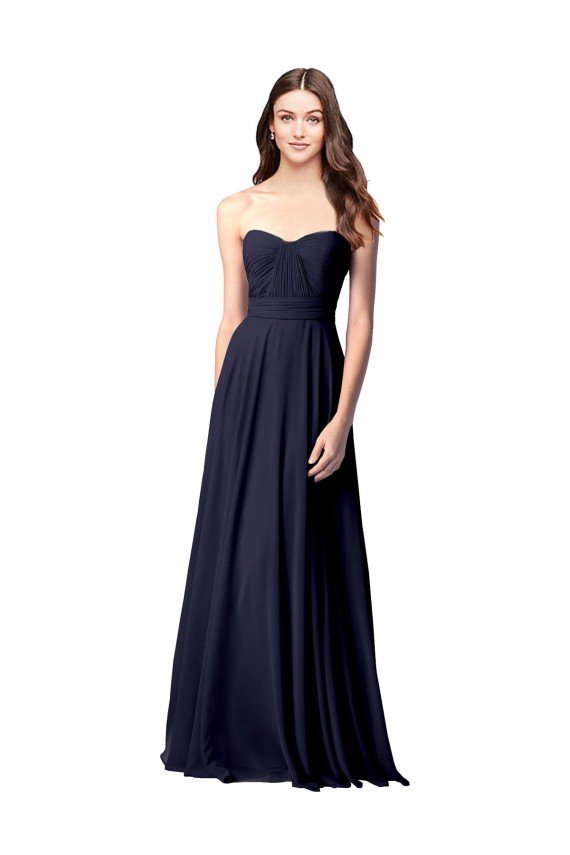 Shop Luxe Chiffon Bridesmaid Dress with Sweetheart Neckline and Shirred Bodice Sydney
