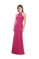 Slim A-Line Long Chiffon Bridesmaid Dress with Strappy Back Sydney