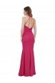 Slim A-Line Long Chiffon Bridesmaid Dress with Strappy Back Sydney