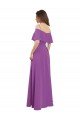 Shop Draped Off The Shoulder Chiffon Bridesmaid Dress with Spaghetti Straps and Ruffled Neckline Sydney