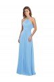 Shop Chiffon A-Line Bridesmaid Dress with Halter Neck and Ruffled Back Straps Sydney