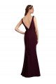 Shop Floor Length Fluted Chiffon Dress with Draped Bodice and V-Neckline Sydney