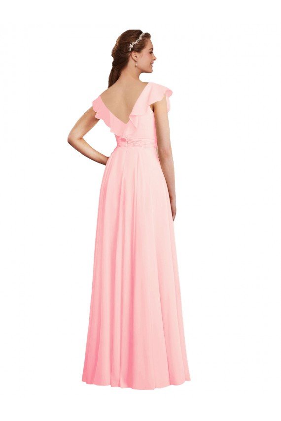 Shop Chiffon A-Line Dress with Full Circle Skirt and Gathered Waistband Sydney