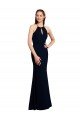 Shop Fluted Long Chiffon Bridesmaid Dress with Halter Neckline and Keyhole Sydney