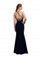 Shop Fluted Long Chiffon Bridesmaid Dress with Halter Neckline and Keyhole Sydney