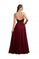 Shop Long A-Line Halter Neck Chiffon Bridesmaid Dress with Draped Bodice Sydney