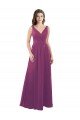 Shop Long Chiffon A-Line Bridesmaid Dress with V-Neck Wrap Bodice Sydney