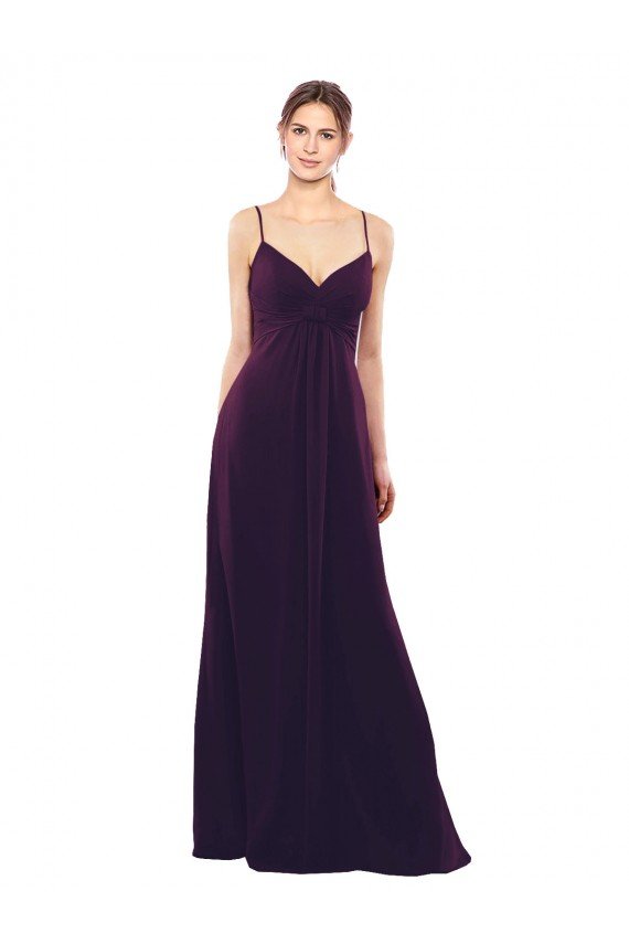Shop Floor Length A-Line Chiffon Bridesmaid Dress with Criss Cross Back Sydney