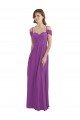 Shop Cold Shoulder Long Chiffon Bridesmaid Dress with Ruching Details Sydney