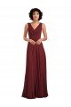 Shop Sleeveless V-Neck Pleated Chiffon Bridesmaid Dress Sydney
