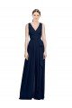 Shop V-Neck Ruched Chiffon Bridesmaid Dress with Waistband Sydney