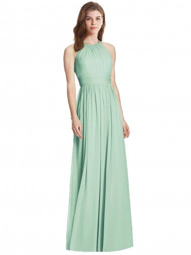Shop Cutout Open Back Shirred Halter Maxi Bridesmaid Dress Sydney
