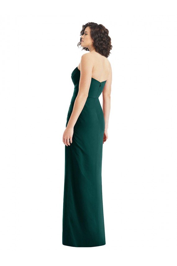 Shop Twist Front Draped Chiffon Bridesmaid Dress with Slit Sydney