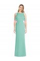 Jewel Neck Mermaid Open Back Chiffon Bridesmaid Dress Sydney