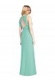 Jewel Neck Mermaid Open Back Chiffon Bridesmaid Dress Sydney
