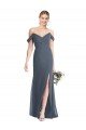 Off the Shoulder Criss Cross Bodice Trumpet Chiffon Bridesmaid Dress Sydney