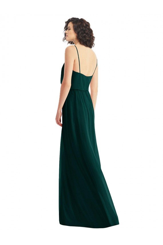 Shop V-Neck Blouson Bodice Chiffon Maxi Bridesmaid Dress Sydney