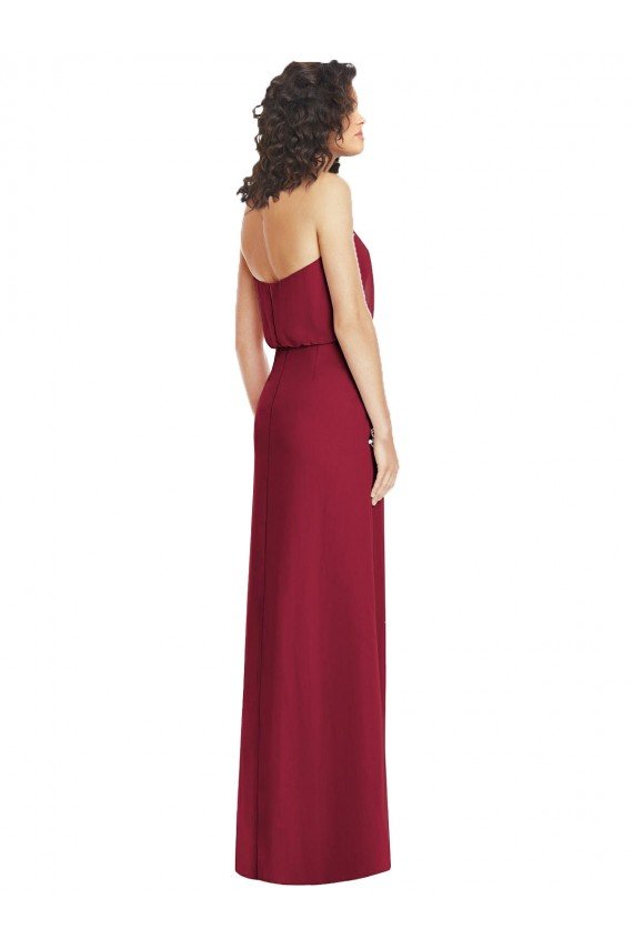 Shop Full Length Lux Chiffon Blouson Bodice Bridesmaid Dress Sydney