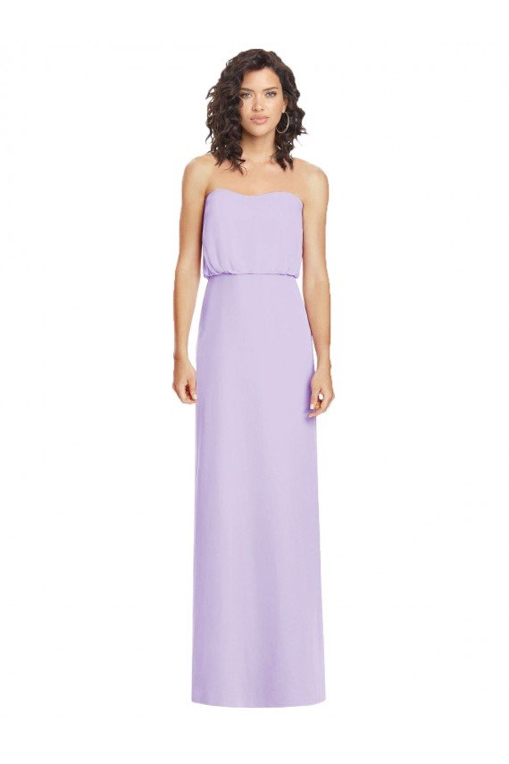 Shop Full Length Lux Chiffon Blouson Bodice Bridesmaid Dress Sydney