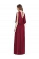 Shop Split Sleeves Backless Chiffon Maxi Bridesmaid Dress Sydney