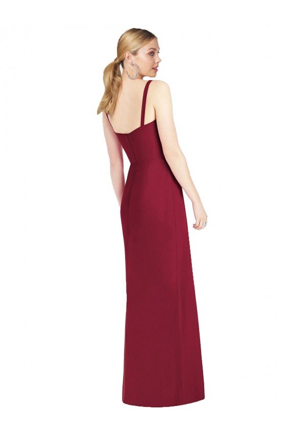 Shop Spaghetti Straps Mermaid Chiffon Bridesmaid Dress with Side Front Slit Sydney