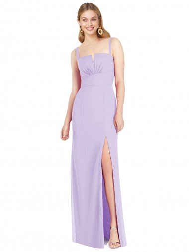 Shop Spaghetti Straps Mermaid Chiffon Bridesmaid Dress with Side Front Slit Sydney