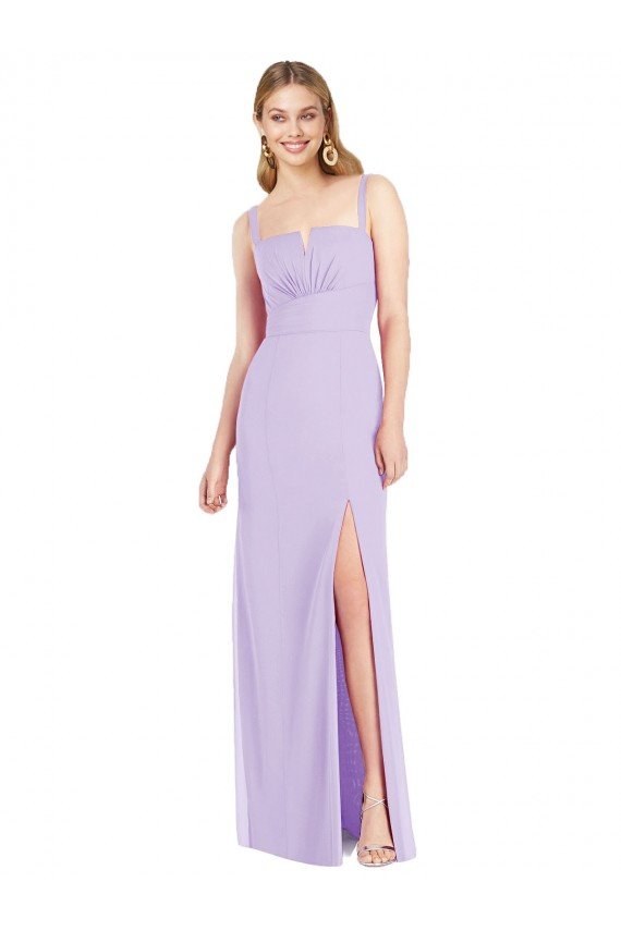 Shop Spaghetti Straps Mermaid Chiffon Bridesmaid Dress with Side Front Slit Sydney