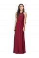 Shop Halter Neck Full-Length Shirred Chiffon Bridesmaid Dress Sydney