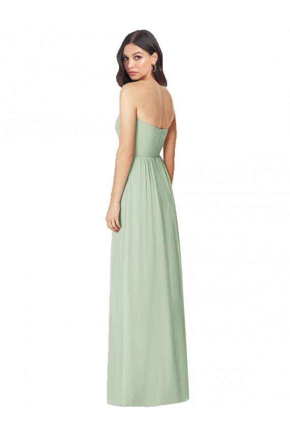 Shop Strapless Sweetheart All-Over Shirring Chiffon Bridesmaid Dress Sydney