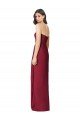 Side Front Slit Draped Strapless Chiffon Bridesmaid Dress Sydney