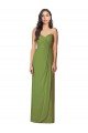 Side Front Slit Draped Strapless Chiffon Bridesmaid Dress Sydney