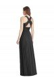 Shop Full Length V-Neck Chiffon Bridesmaid Dress with Wide Criss Cross Straps Sydney