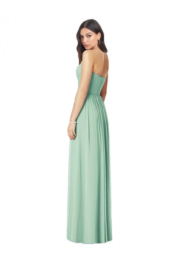 Shop Draped Sweetheart Strapless Long Chiffon Bridesmaid Dress Sydney